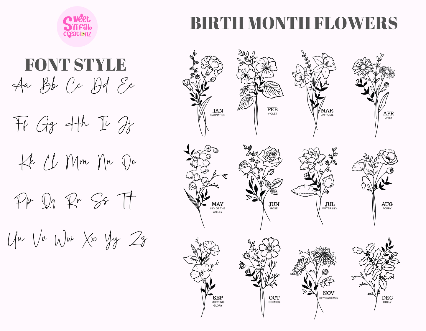 Mama Birth Month Flower Glass Can