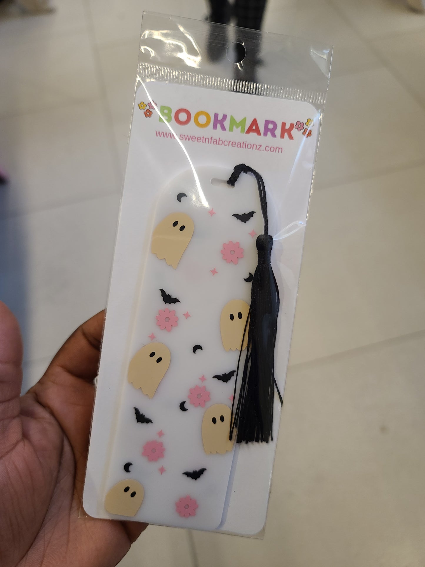 White Ghostie Large Bookmark