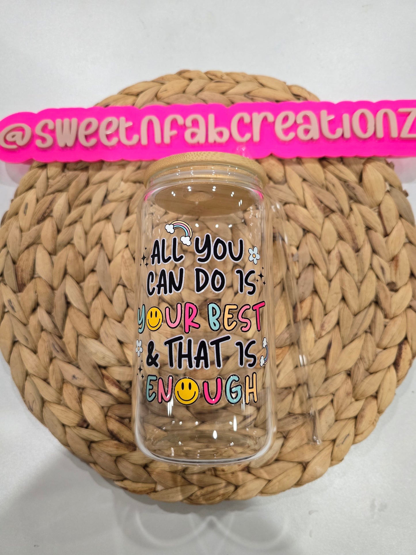 All You Can Do 16 oz Glass Cup