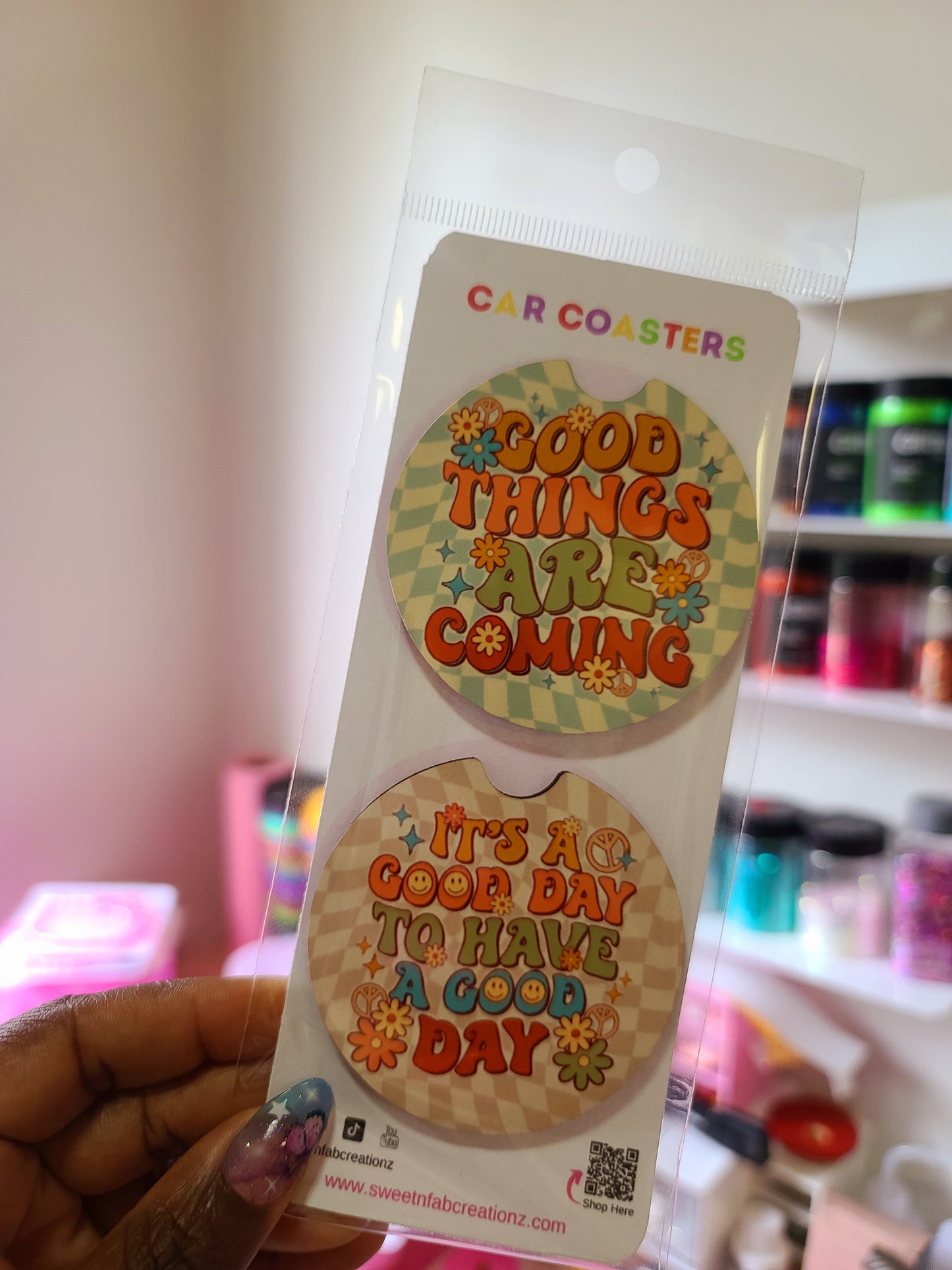 Good Things are Coming Car Coaster