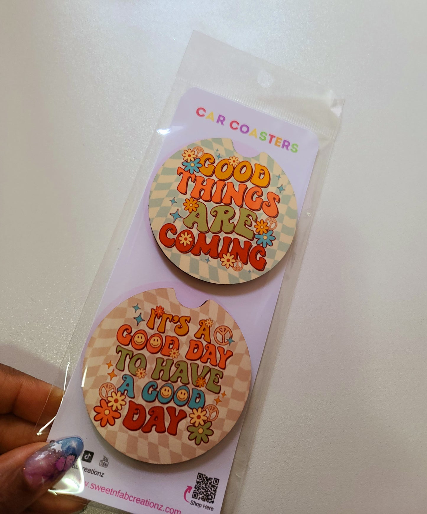 Good Things are Coming Car Coaster