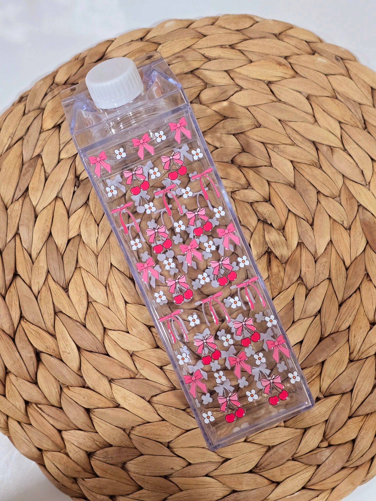 Coquette Cherry Bow Milk Carton