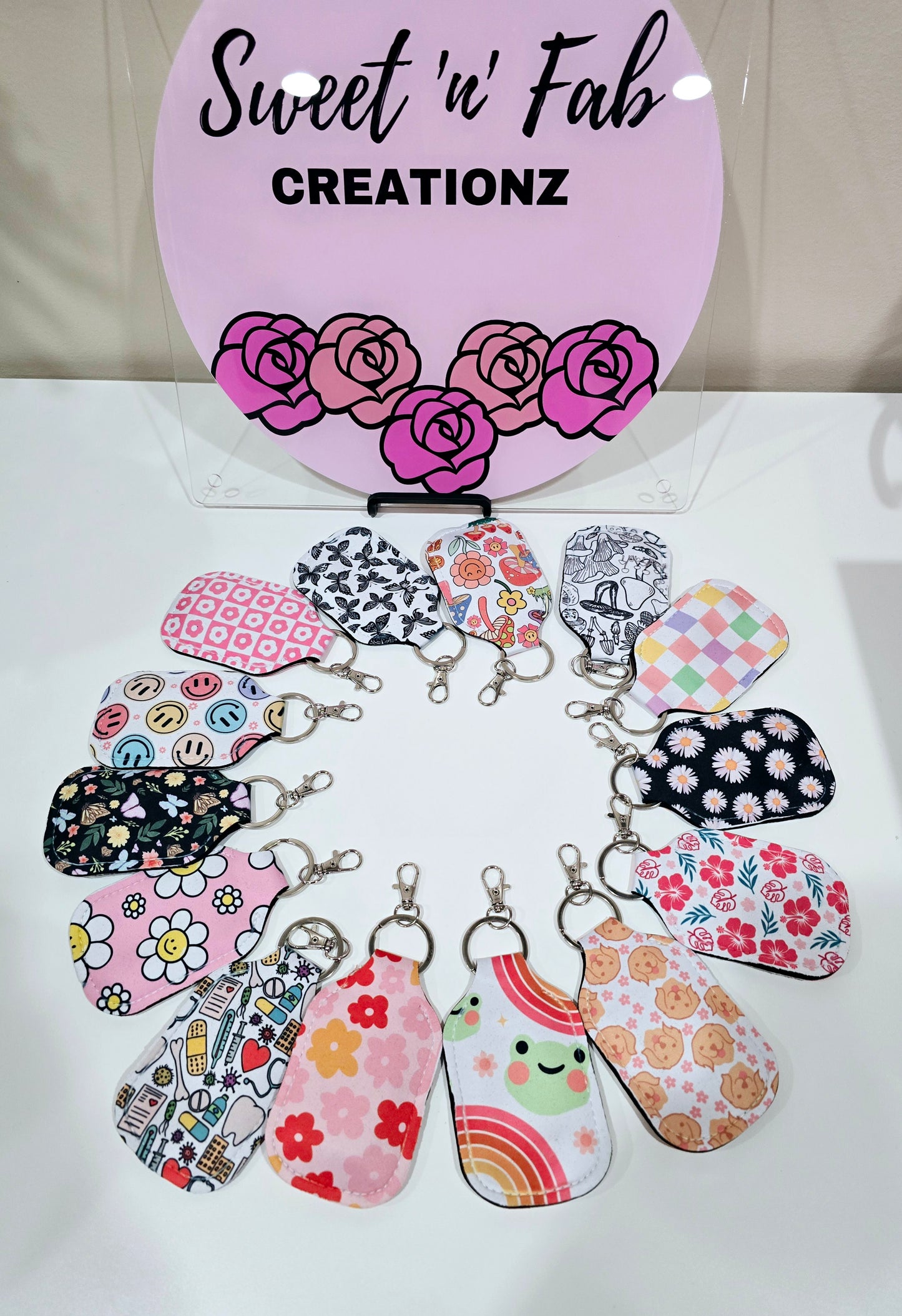 Hand Sanitizer Bottle Holder Keychain