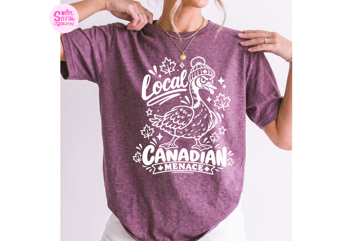Local Canadian Menace Goose T-Shirt | Funny Canada Goose Graphic Tee