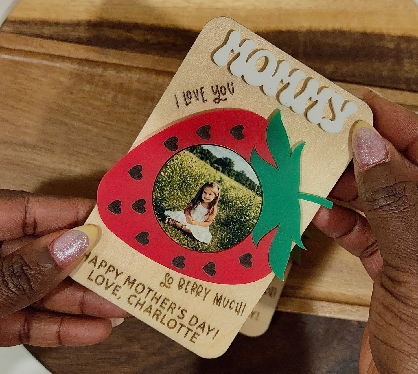Personalized “I Love You So Berry Much” Photo Magnet – Custom Mom, Mommy, Grandma Mother’s Day Gift