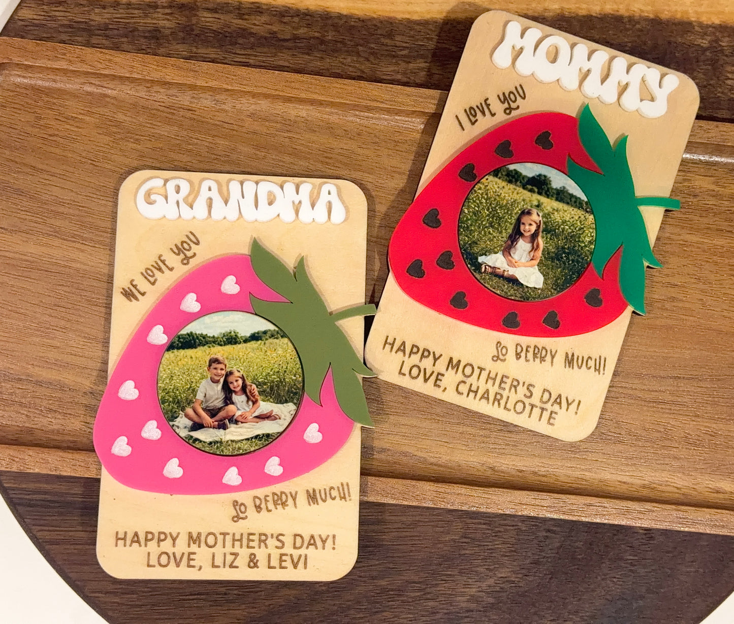 Personalized “I Love You So Berry Much” Photo Magnet – Custom Mom, Mommy, Grandma Mother’s Day Gift
