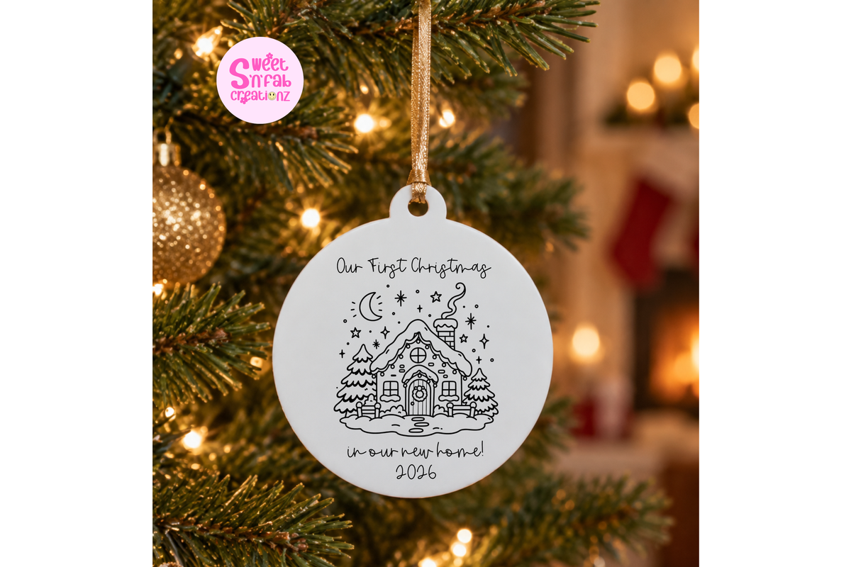 Our First Christmas in Our New Home Ornament – Doodle House Christmas Ornament, New Home Keepsake