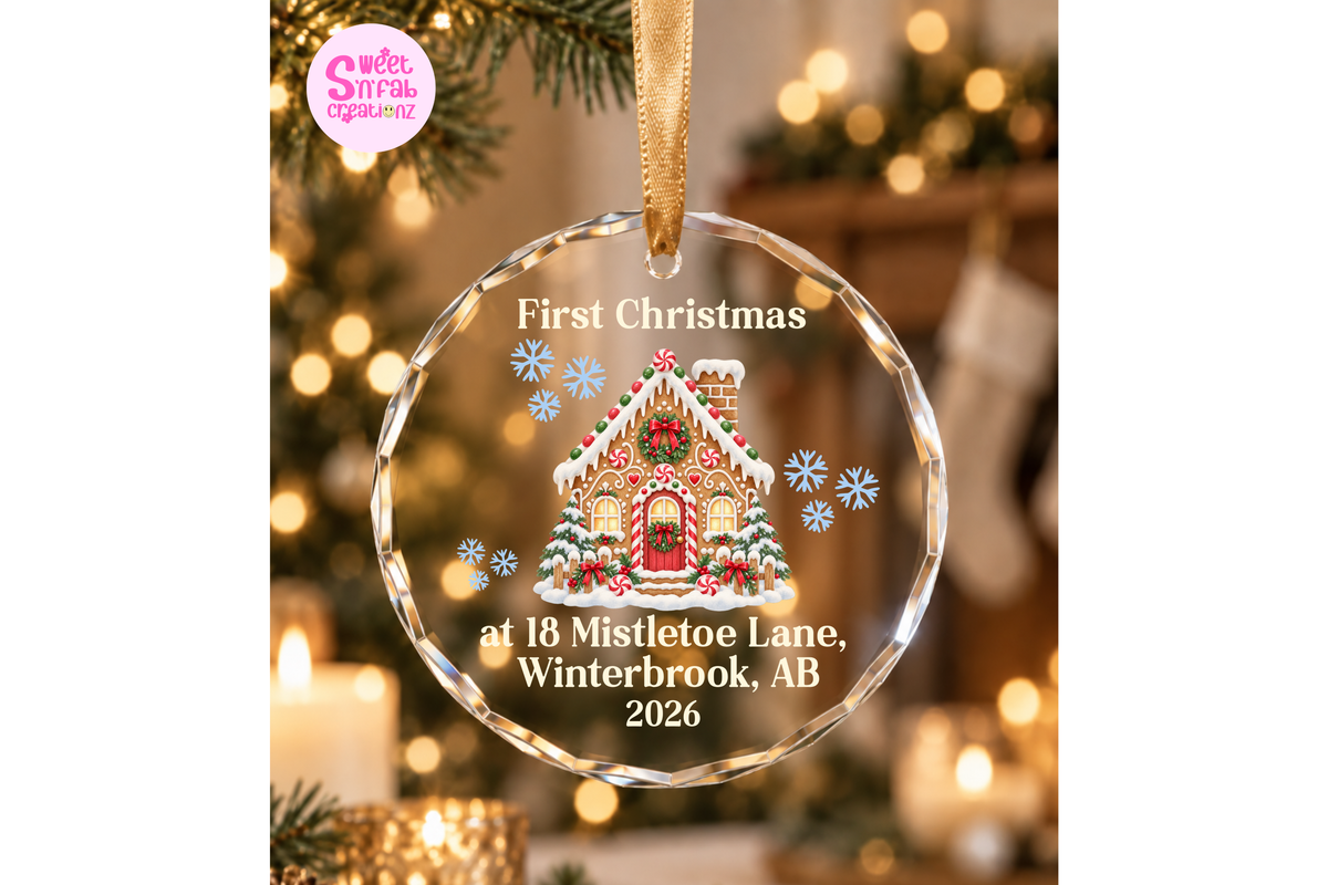 Personalized First Christmas in Our New Home Ornament – Gingerbread House Ornament