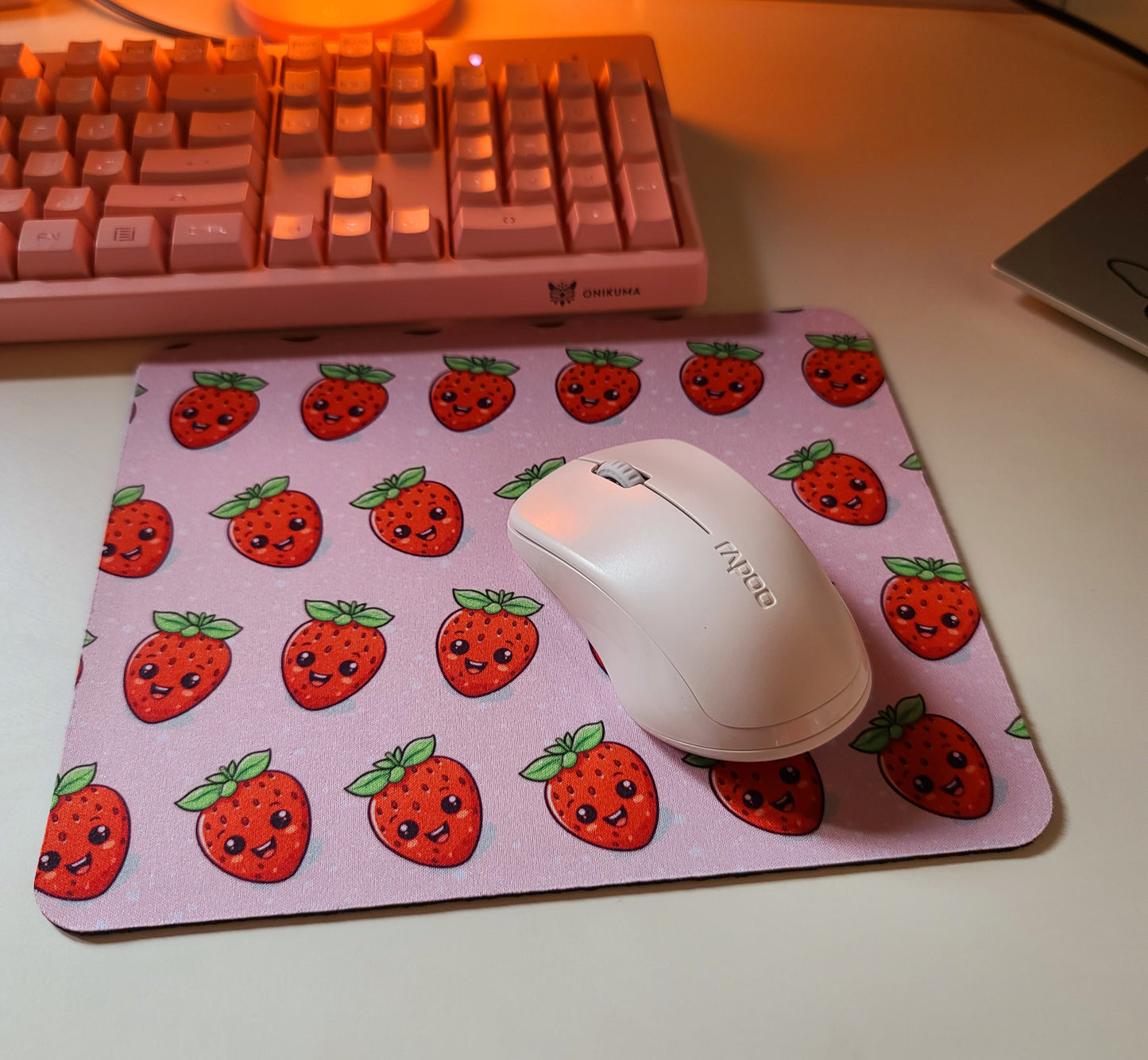 Kawaii Strawberry Mousepad