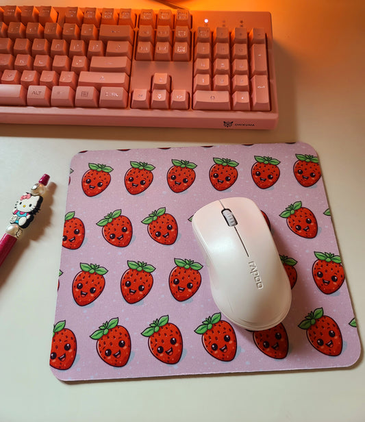 Kawaii Strawberry Mousepad