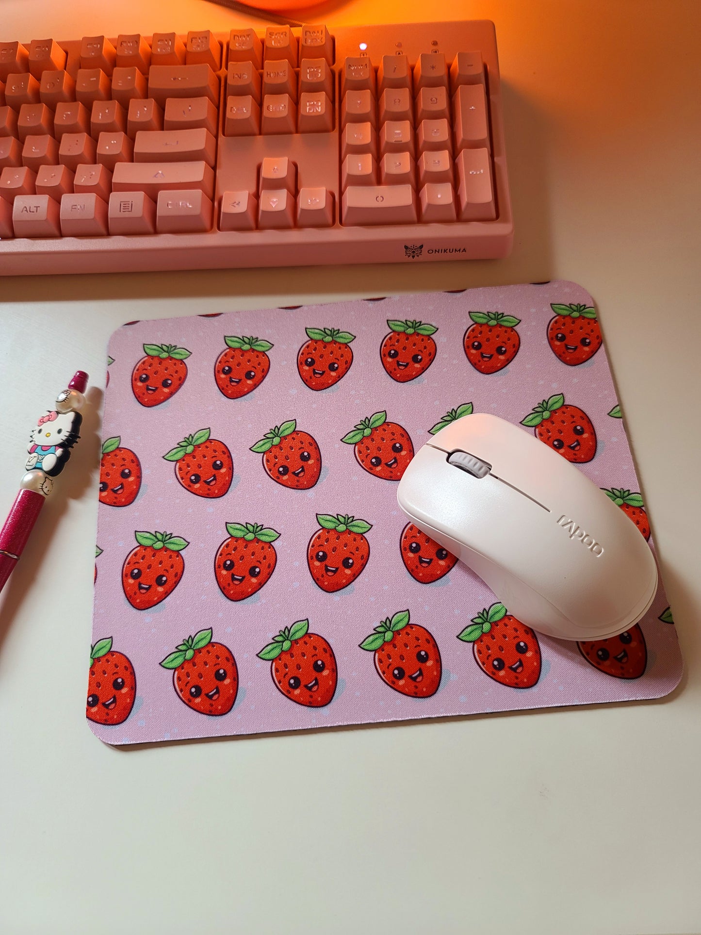 Kawaii Strawberry Mousepad