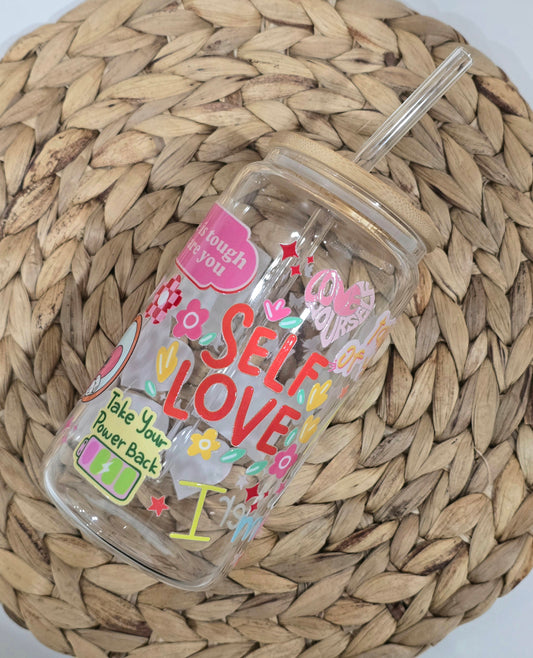 Self Love Glass Cup