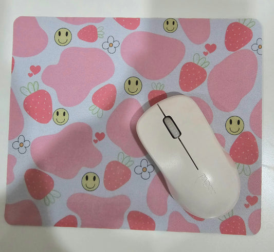 Strawberry Cow Print Mousepad