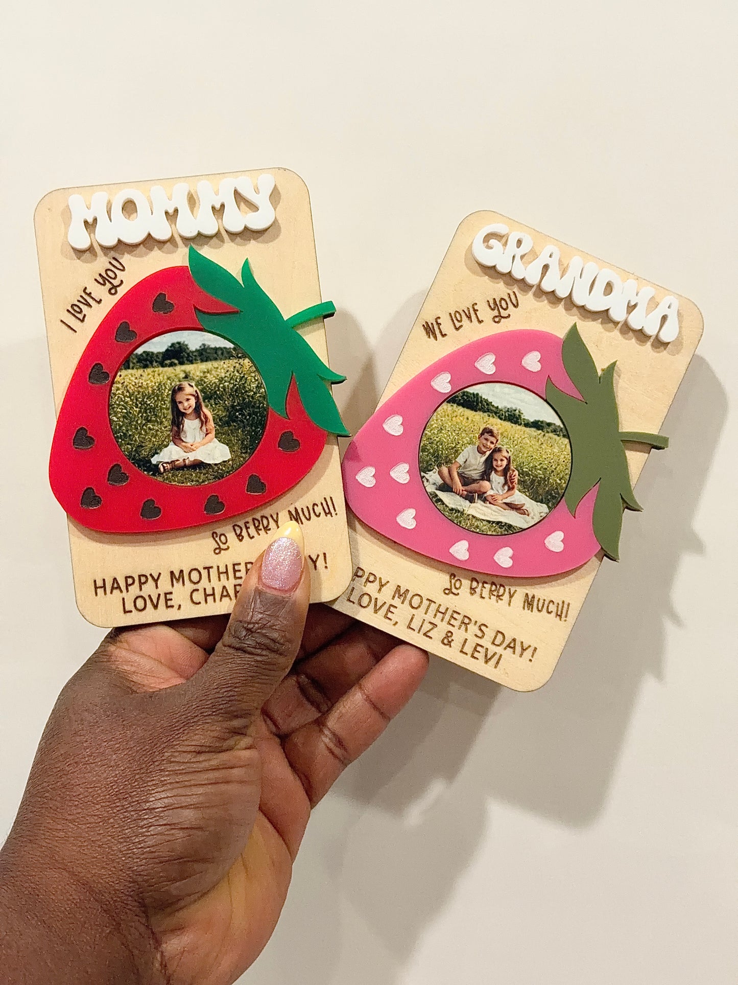 Personalized “I Love You So Berry Much” Photo Magnet – Custom Mom, Mommy, Grandma Mother’s Day Gift