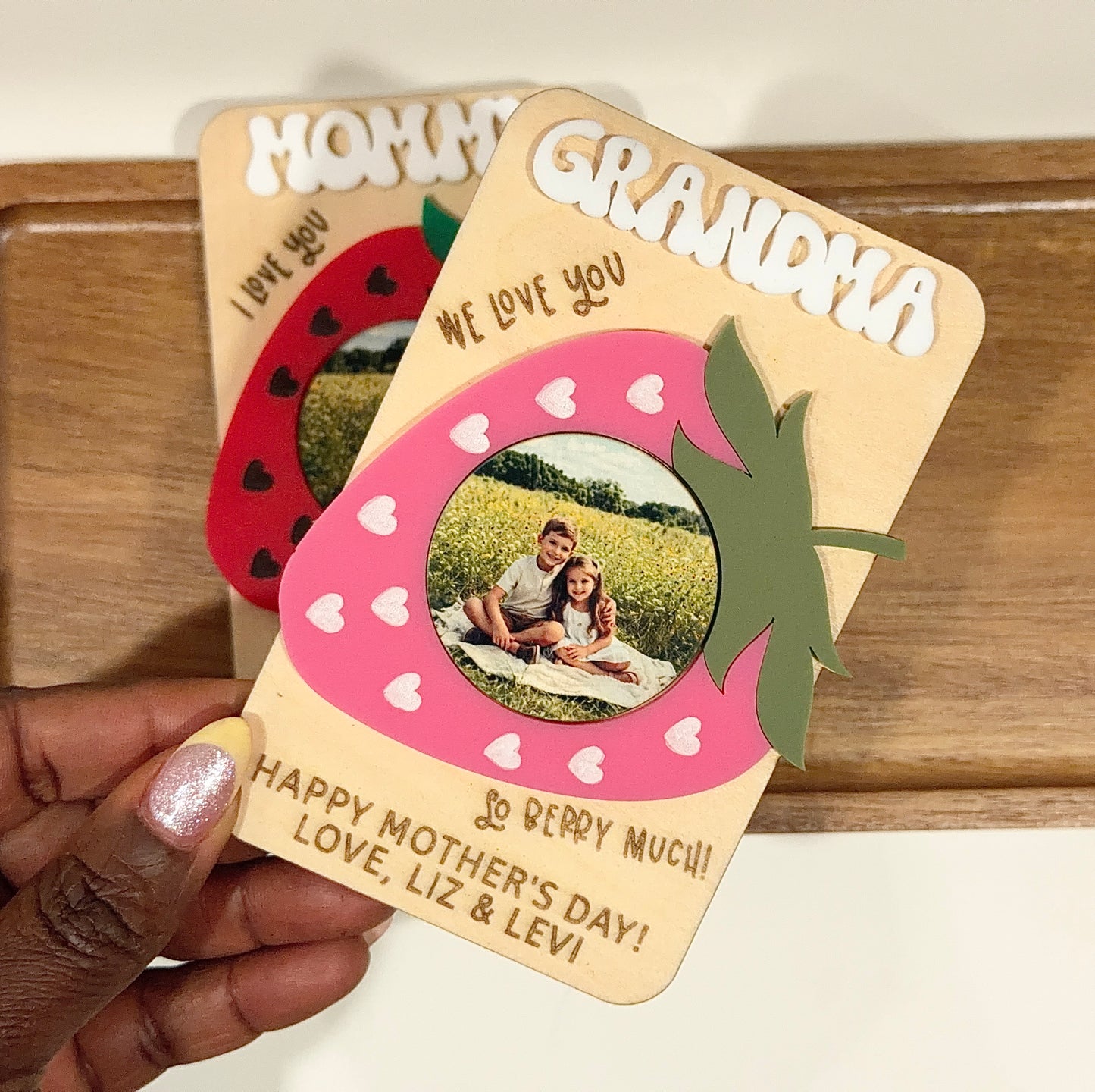 Personalized “I Love You So Berry Much” Photo Magnet – Custom Mom, Mommy, Grandma Mother’s Day Gift