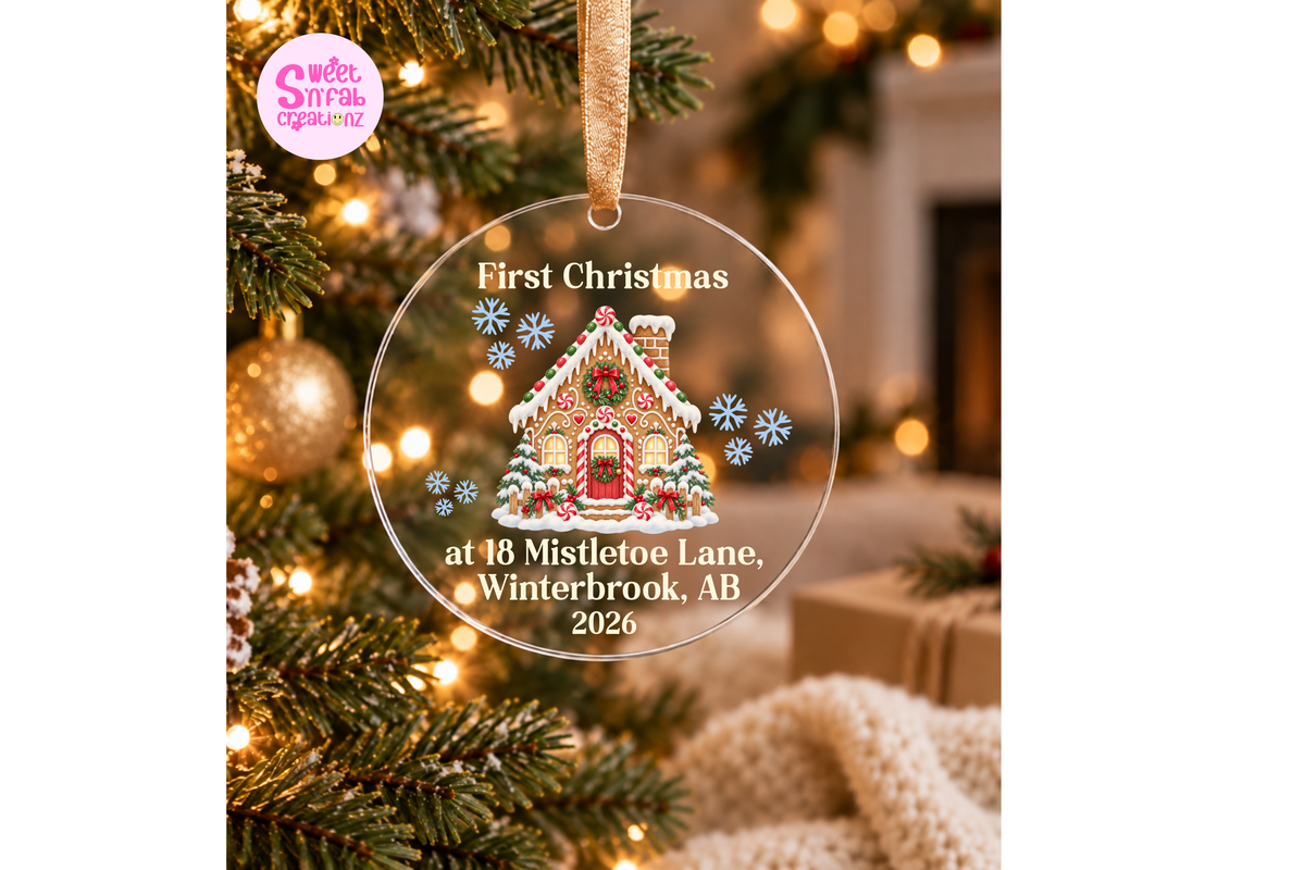 Personalized First Christmas in Our New Home Ornament – Gingerbread House Ornament