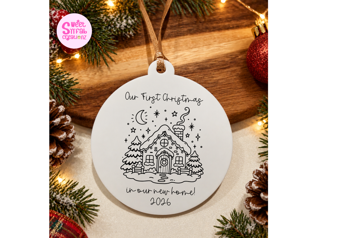 Our First Christmas in Our New Home Ornament – Doodle House Christmas Ornament, New Home Keepsake