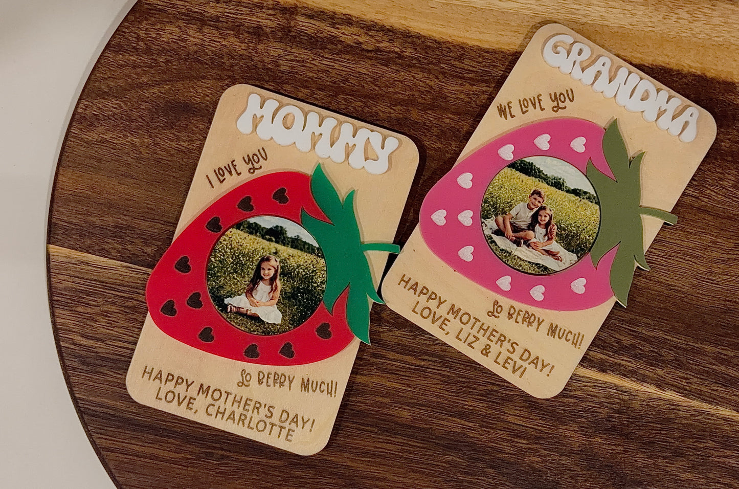 Personalized “I Love You So Berry Much” Photo Magnet – Custom Mom, Mommy, Grandma Mother’s Day Gift