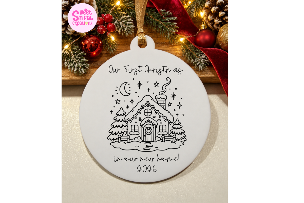 Our First Christmas in Our New Home Ornament – Doodle House Christmas Ornament, New Home Keepsake