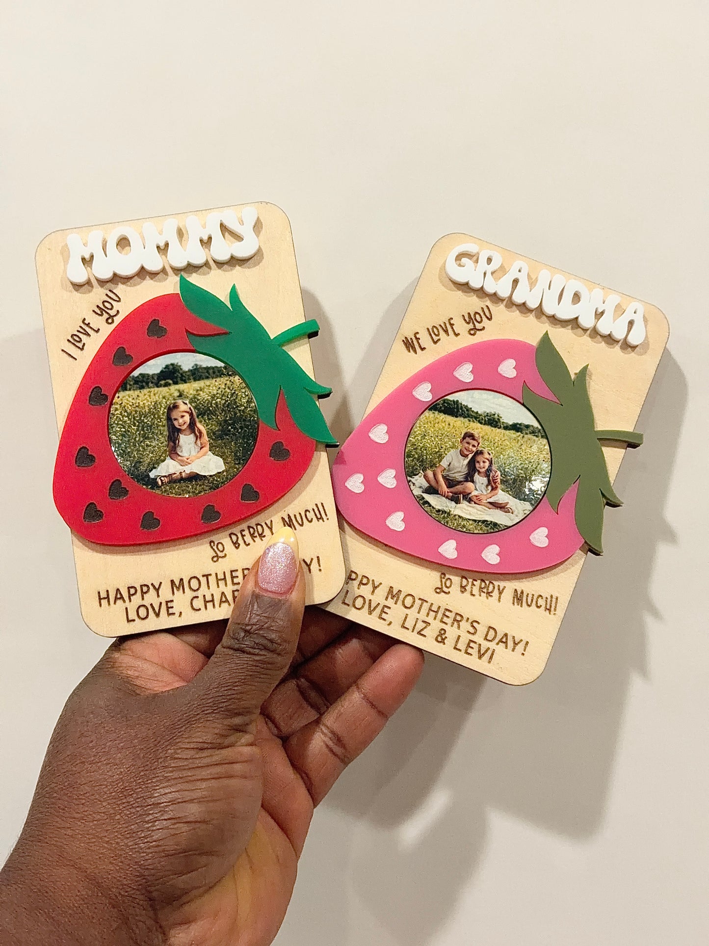 Personalized “I Love You So Berry Much” Photo Magnet – Custom Mom, Mommy, Grandma Mother’s Day Gift