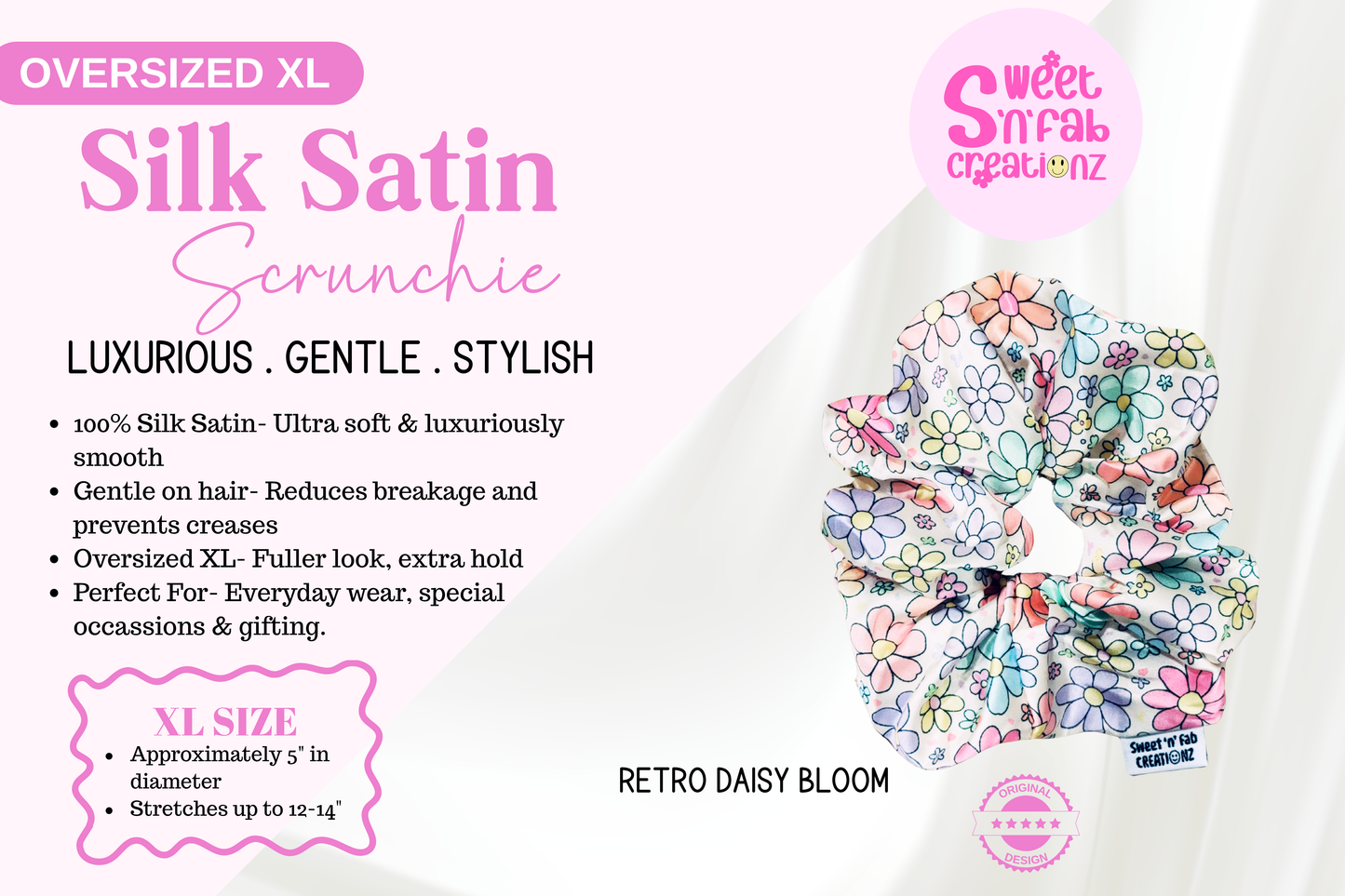 Build Your Own Oversized Silk Satin Scrunchie Bundle