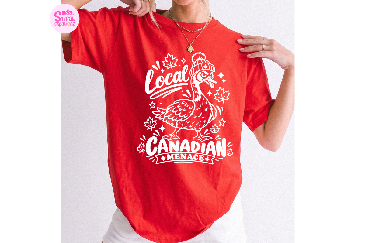 Local Canadian Menace Goose T-Shirt | Funny Canada Goose Graphic Tee