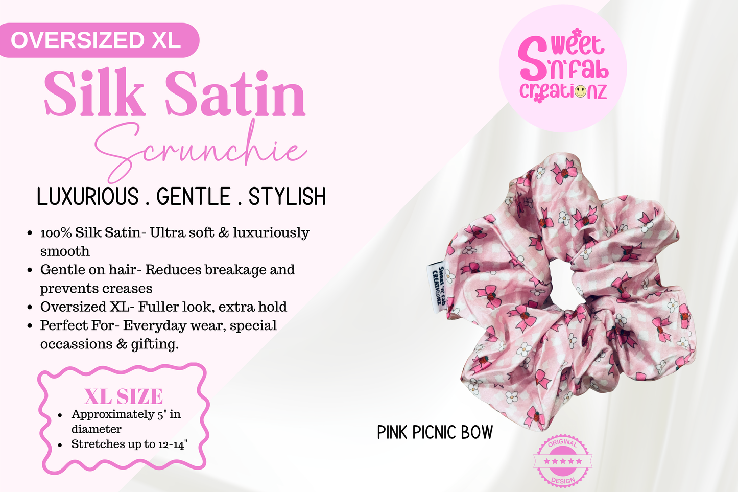 Build Your Own Oversized Silk Satin Scrunchie Bundle