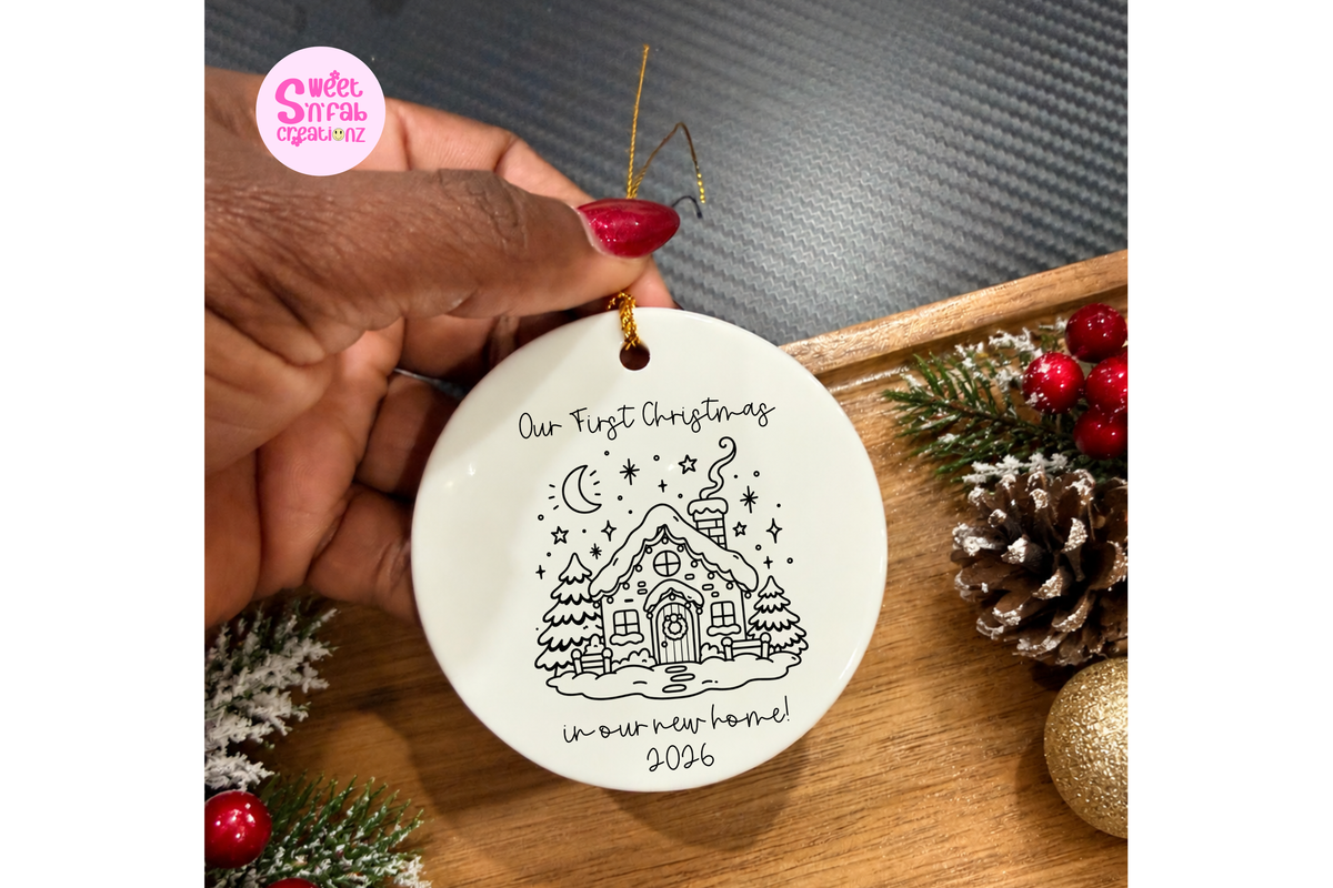Our First Christmas in Our New Home Ornament – Doodle House Christmas Ornament, New Home Keepsake