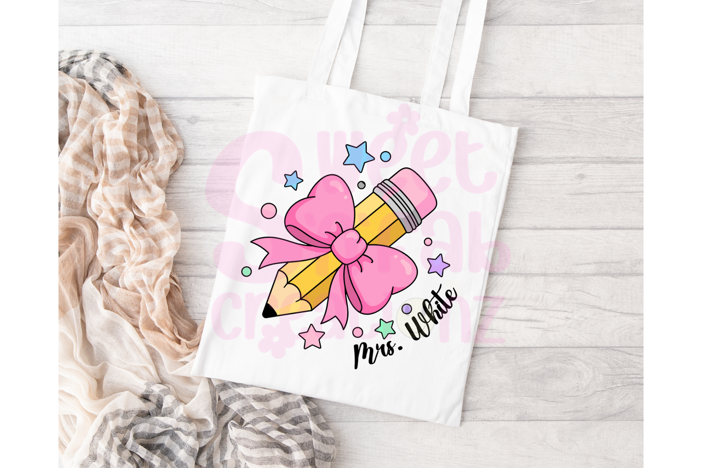 Personalized Teacher Tote 2