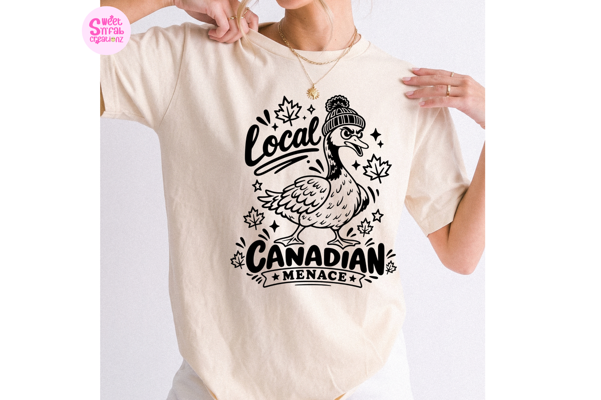 Local Canadian Menace Goose T-Shirt | Funny Canada Goose Graphic Tee