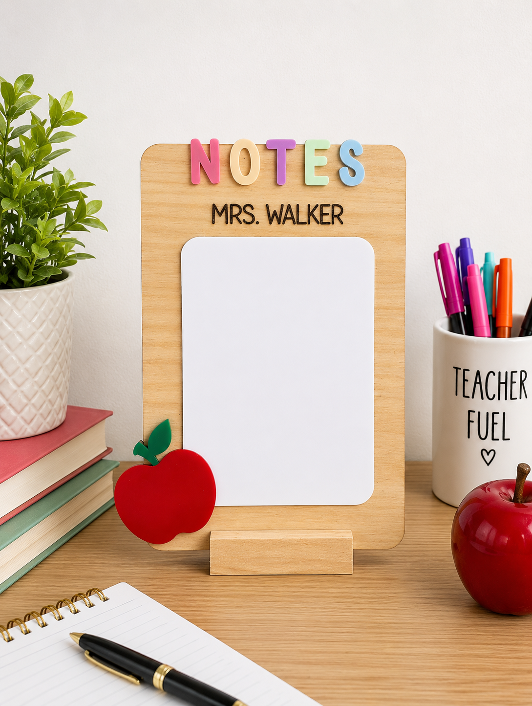 Personalized 3-in-1 Teacher Note Board – Magnetic Dry Erase Memo Board