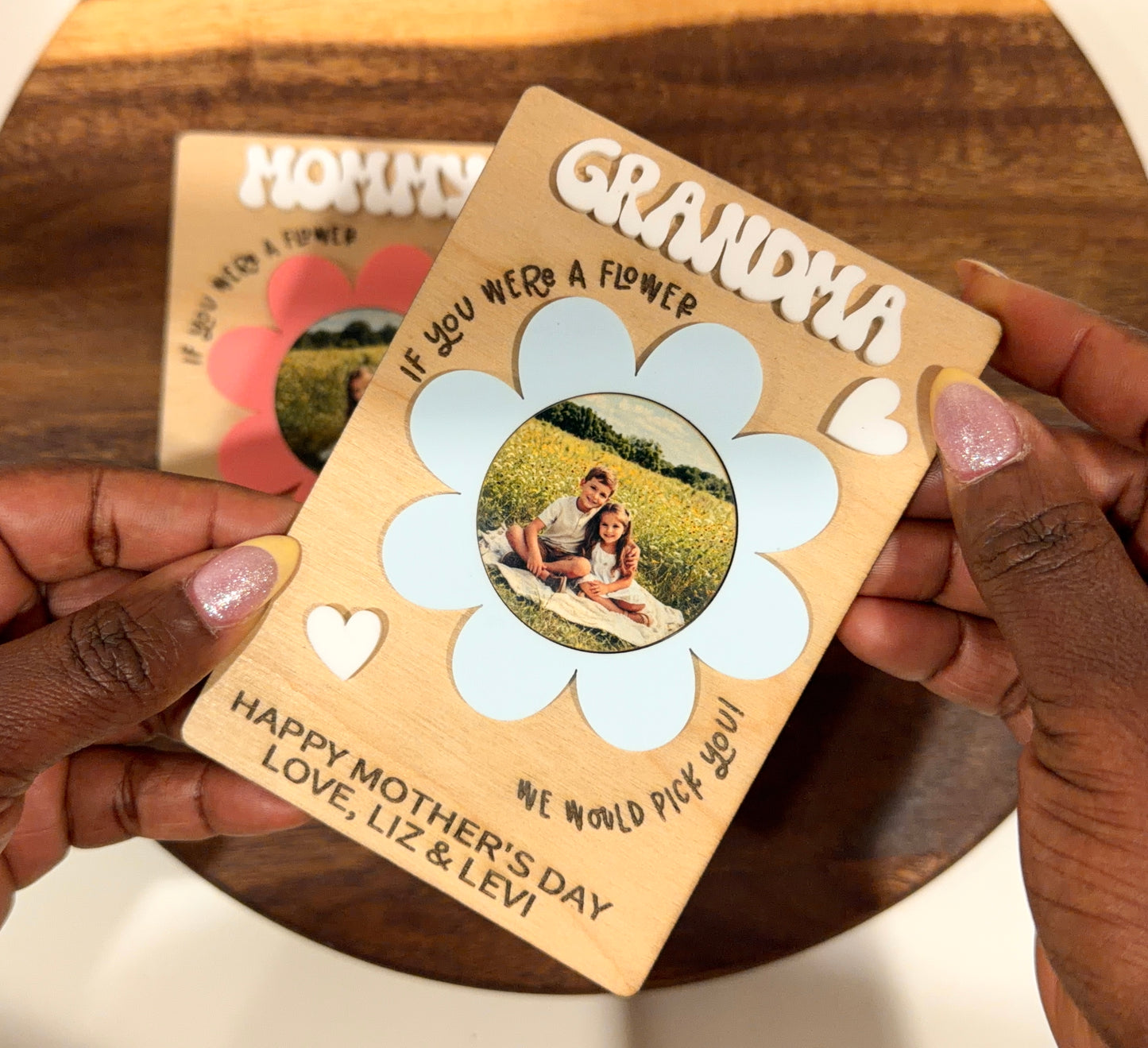 Personalized Flower Photo Magnet – Mother’s Day Gift 🌸💖
