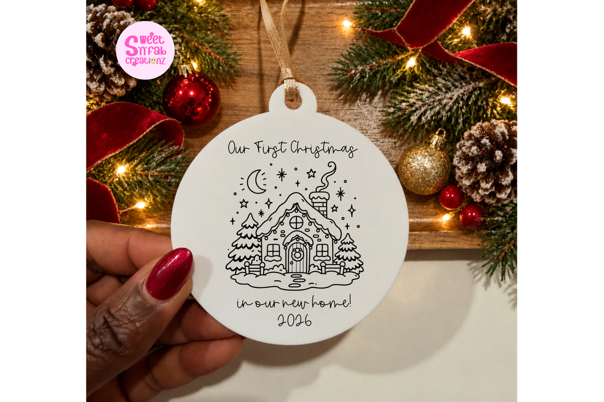 Our First Christmas in Our New Home Ornament – Doodle House Christmas Ornament, New Home Keepsake