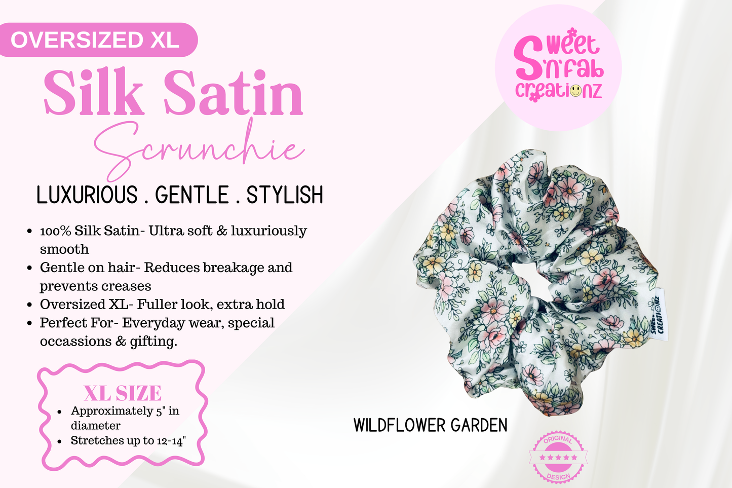 Build Your Own Oversized Silk Satin Scrunchie Bundle