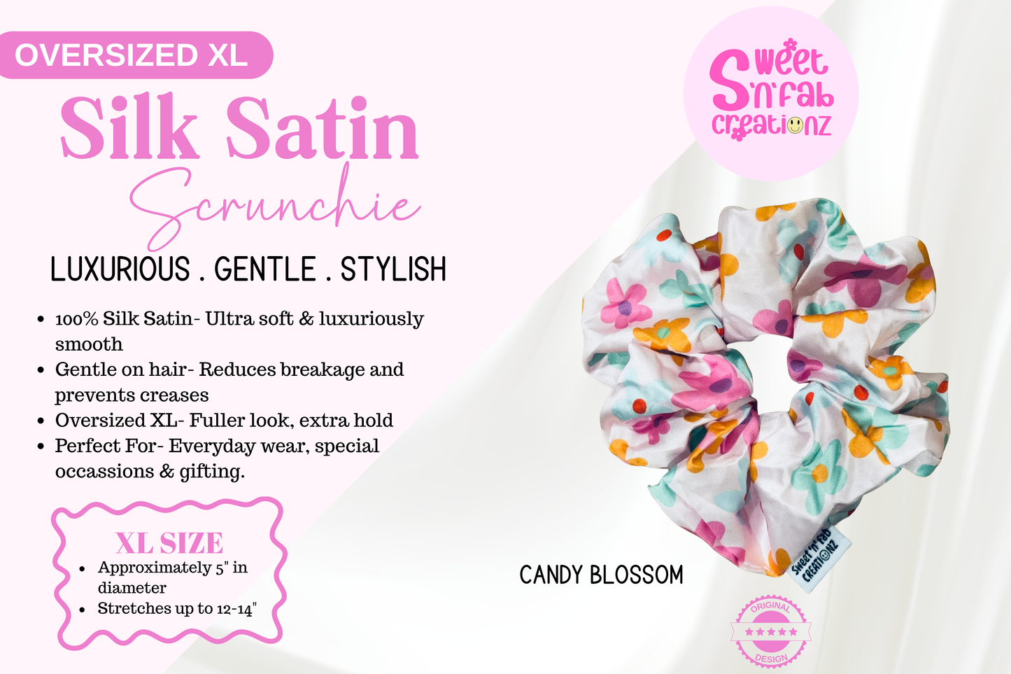Build Your Own Oversized Silk Satin Scrunchie Bundle