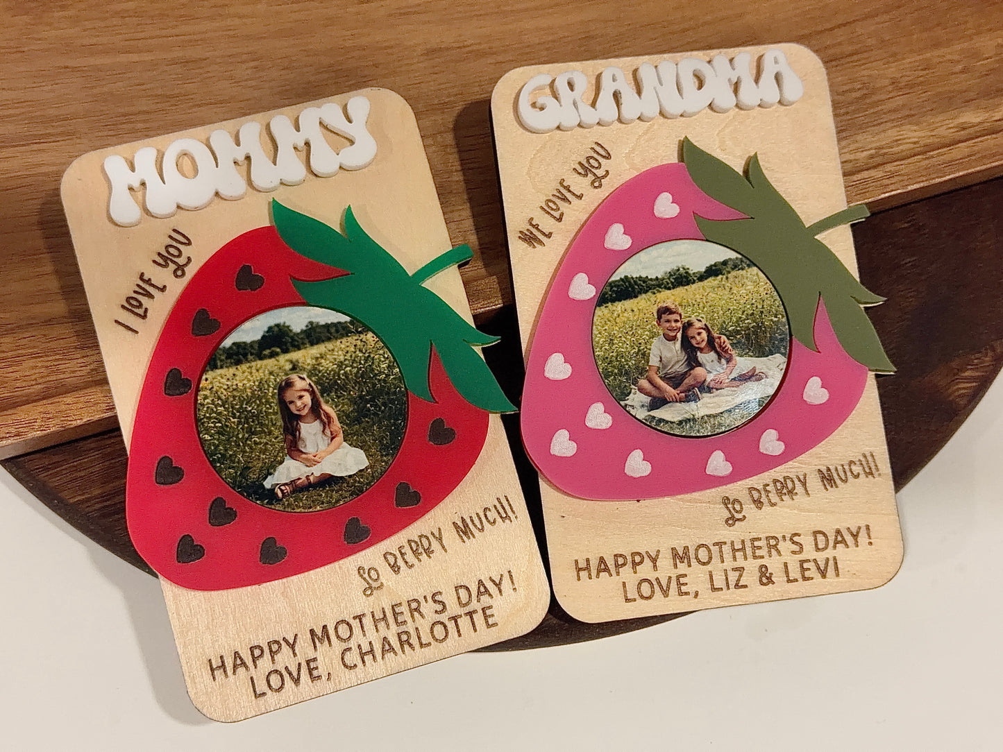 Personalized “I Love You So Berry Much” Photo Magnet – Custom Mom, Mommy, Grandma Mother’s Day Gift