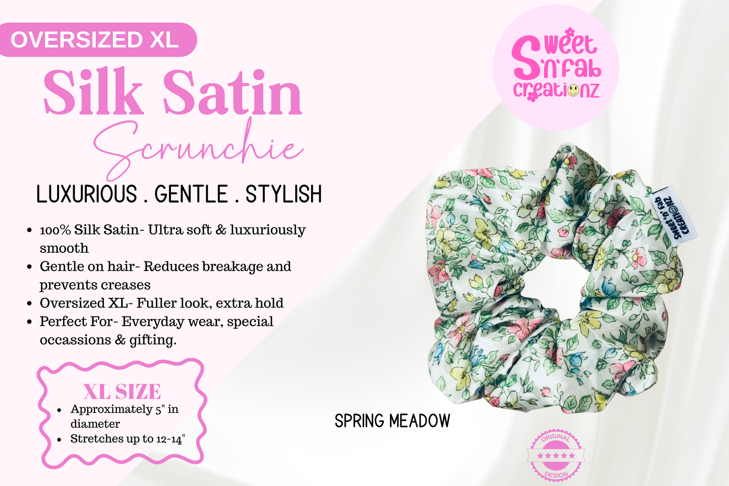 Build Your Own Oversized Silk Satin Scrunchie Bundle