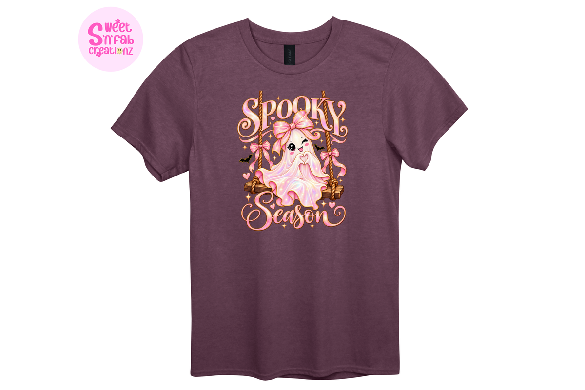 Spooky Season Ghost T-Shirt | Cute Girly Halloween Graphic Tee