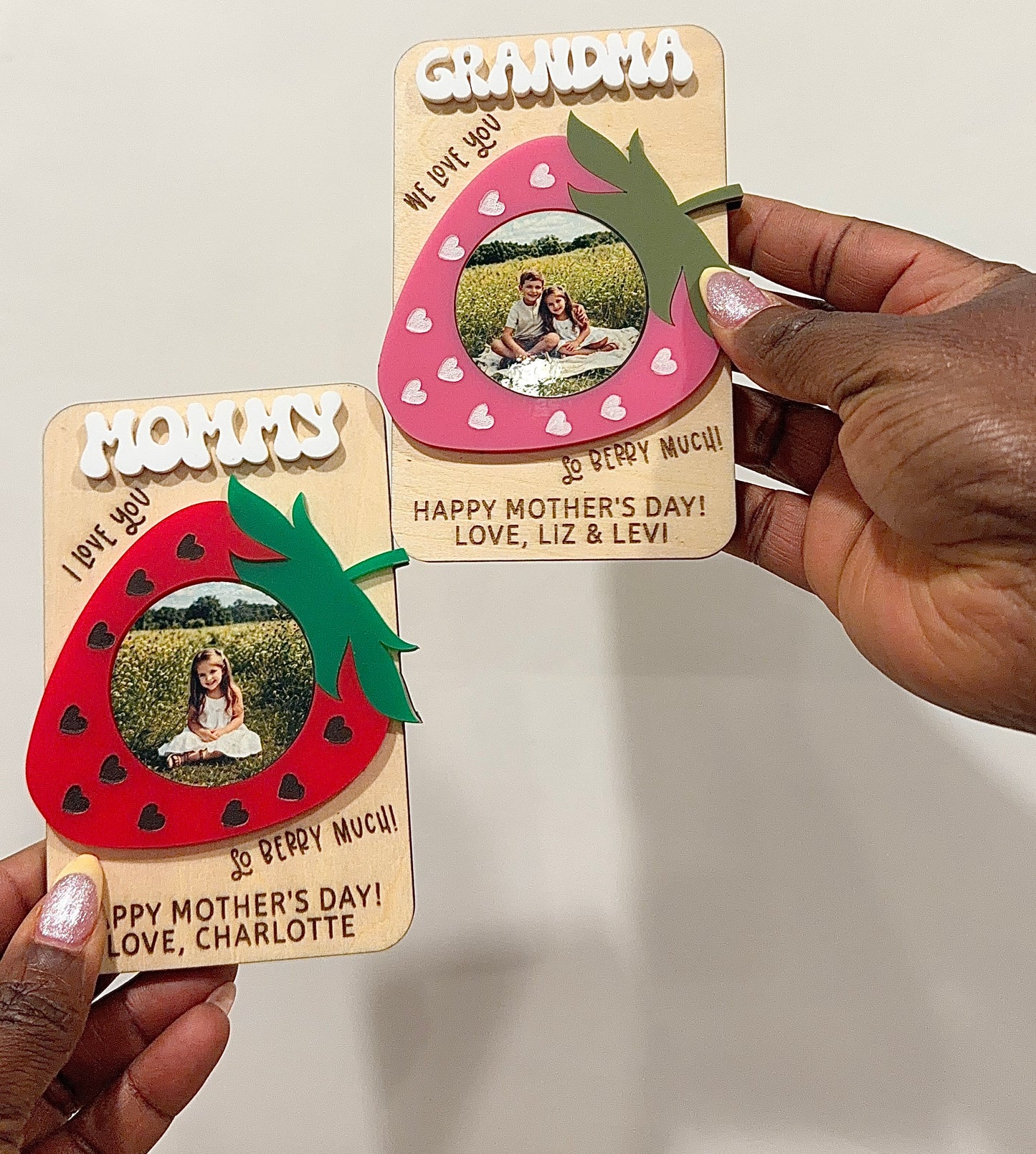 Personalized “I Love You So Berry Much” Photo Magnet – Custom Mom, Mommy, Grandma Mother’s Day Gift