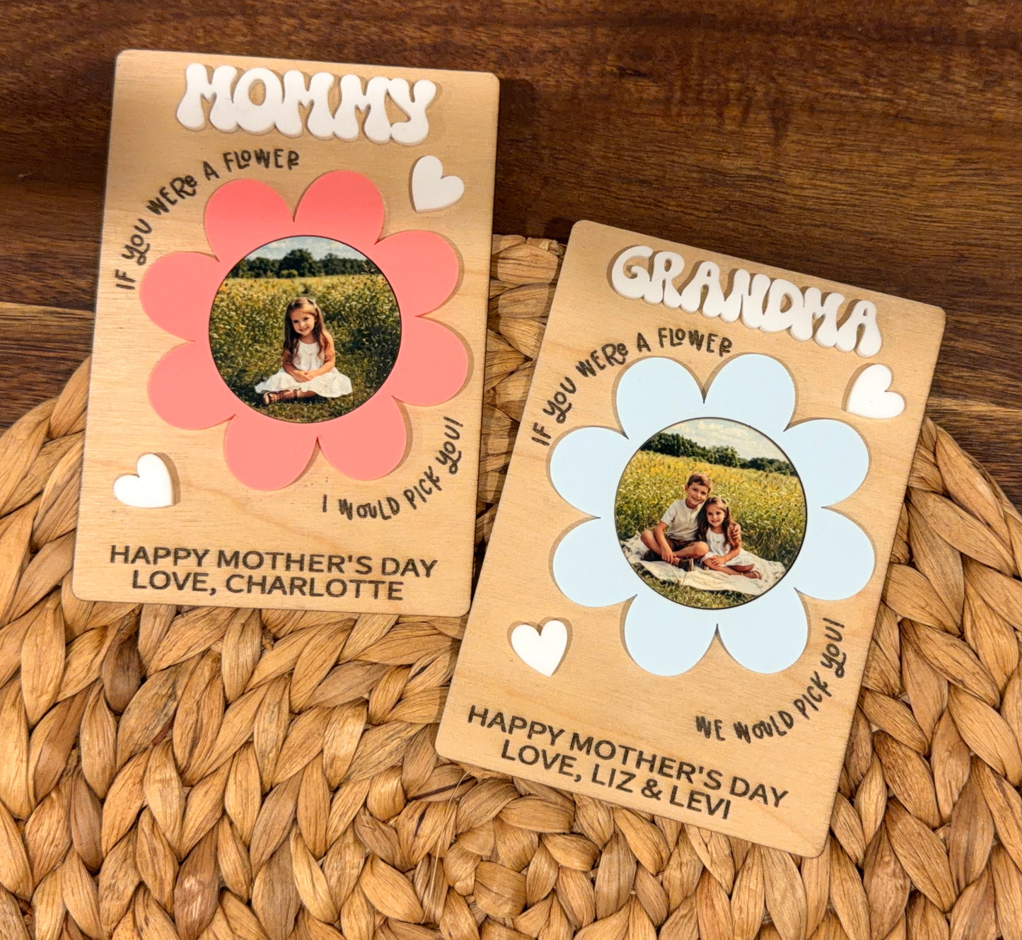 Personalized Flower Photo Magnet – Mother’s Day Gift 🌸💖