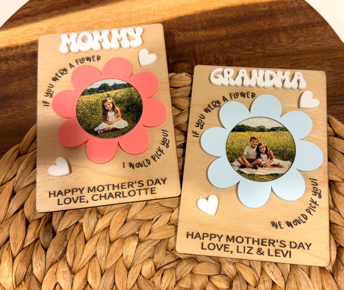 Personalized Flower Photo Magnet – Mother’s Day Gift 🌸💖