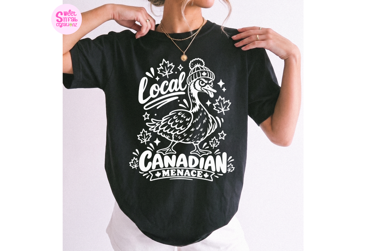 Local Canadian Menace Goose T-Shirt | Funny Canada Goose Graphic Tee