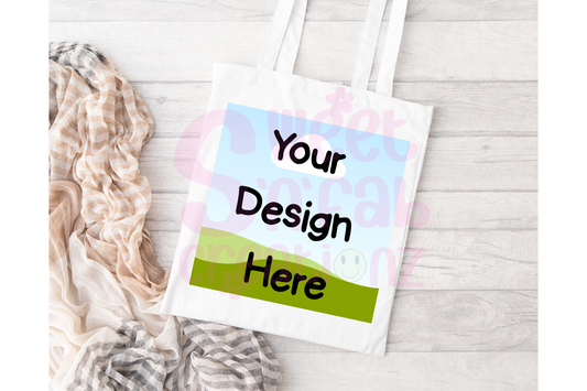 Custom DTF-Printed Tote Bag — Upload Your Own Design