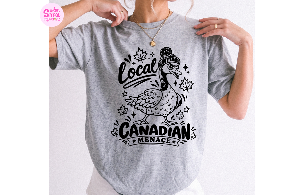 Local Canadian Menace Goose T-Shirt | Funny Canada Goose Graphic Tee