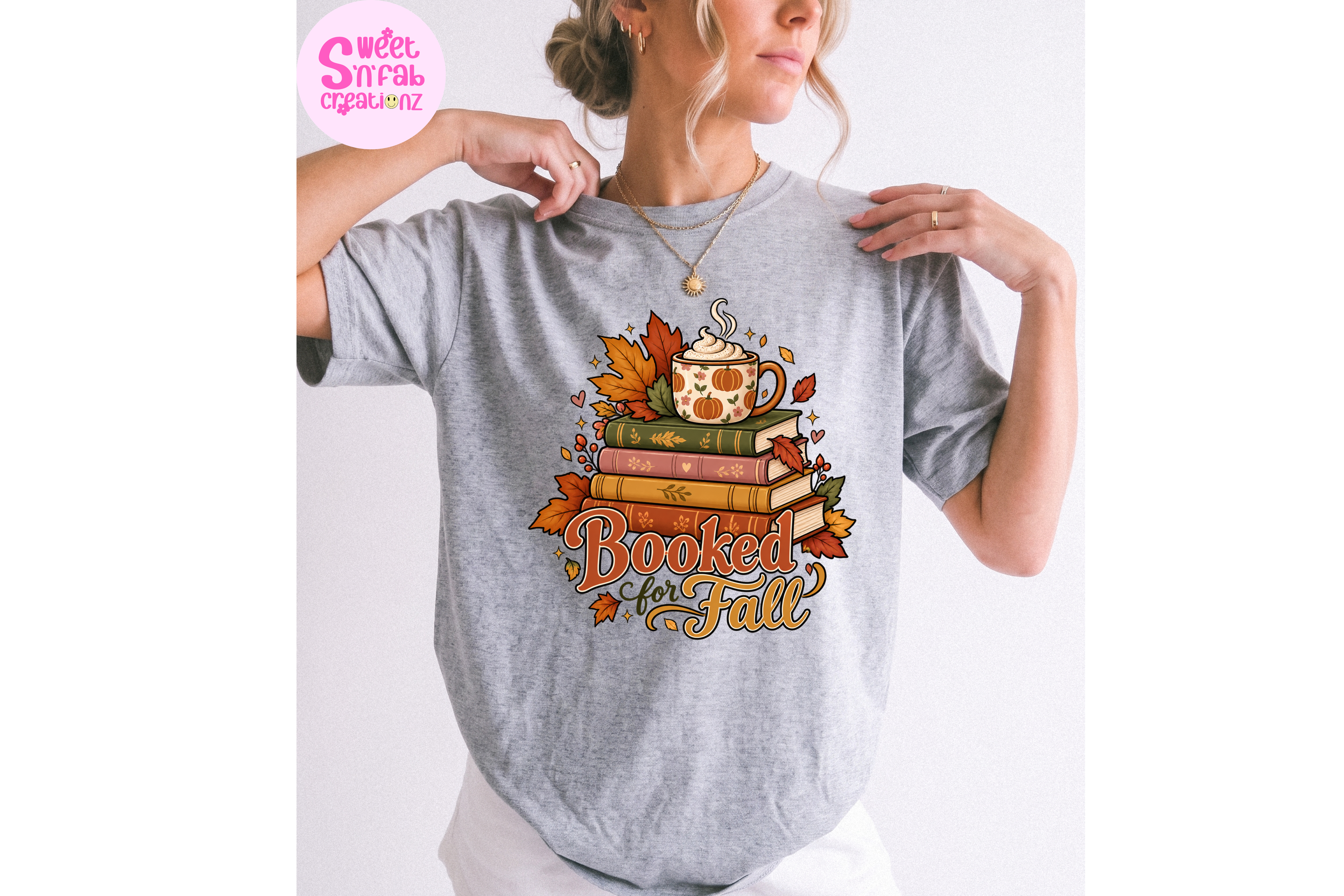Booked for Fall Graphic T-Shirt | Cozy Autumn Book Lover Tee
