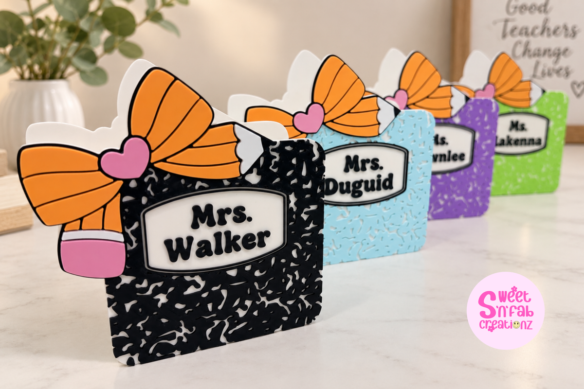 Personalized Composition Notebook Pen Holder