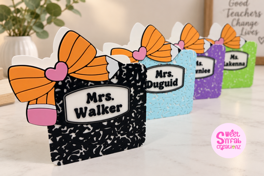 Personalized Composition Notebook Pen Holder