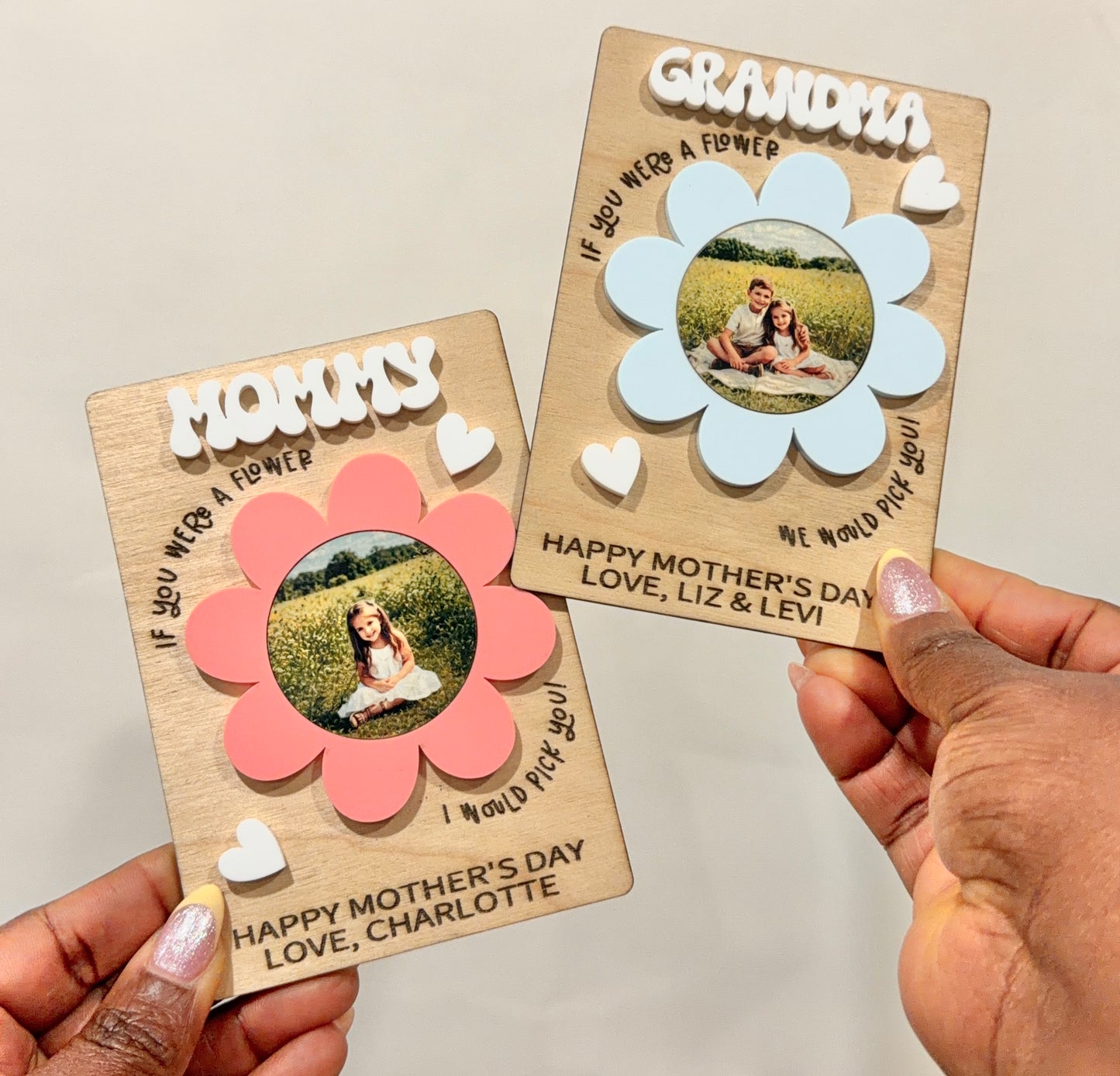 Personalized Flower Photo Magnet – Mother’s Day Gift 🌸💖