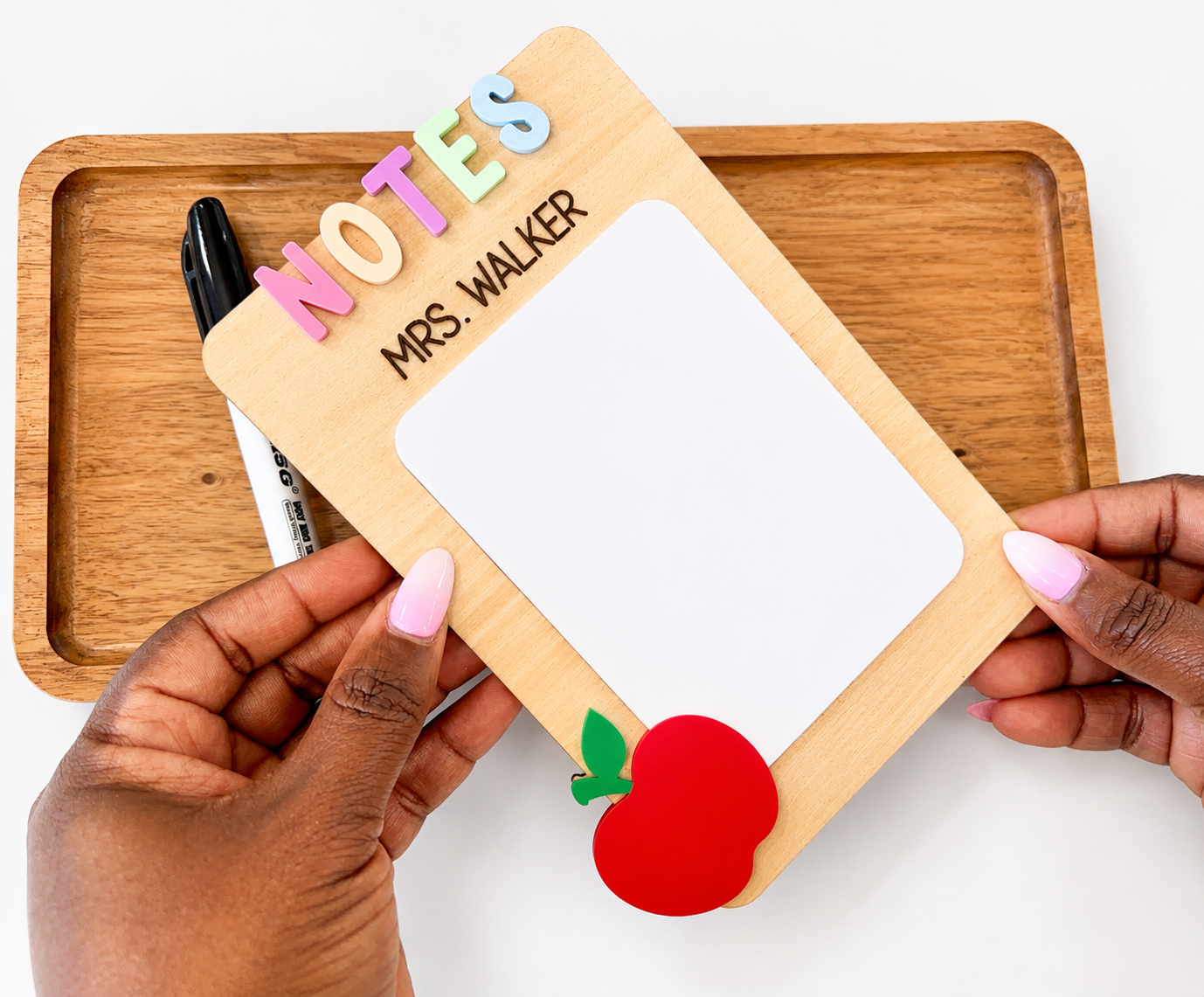 Personalized 3-in-1 Teacher Note Board – Magnetic Dry Erase Memo Board