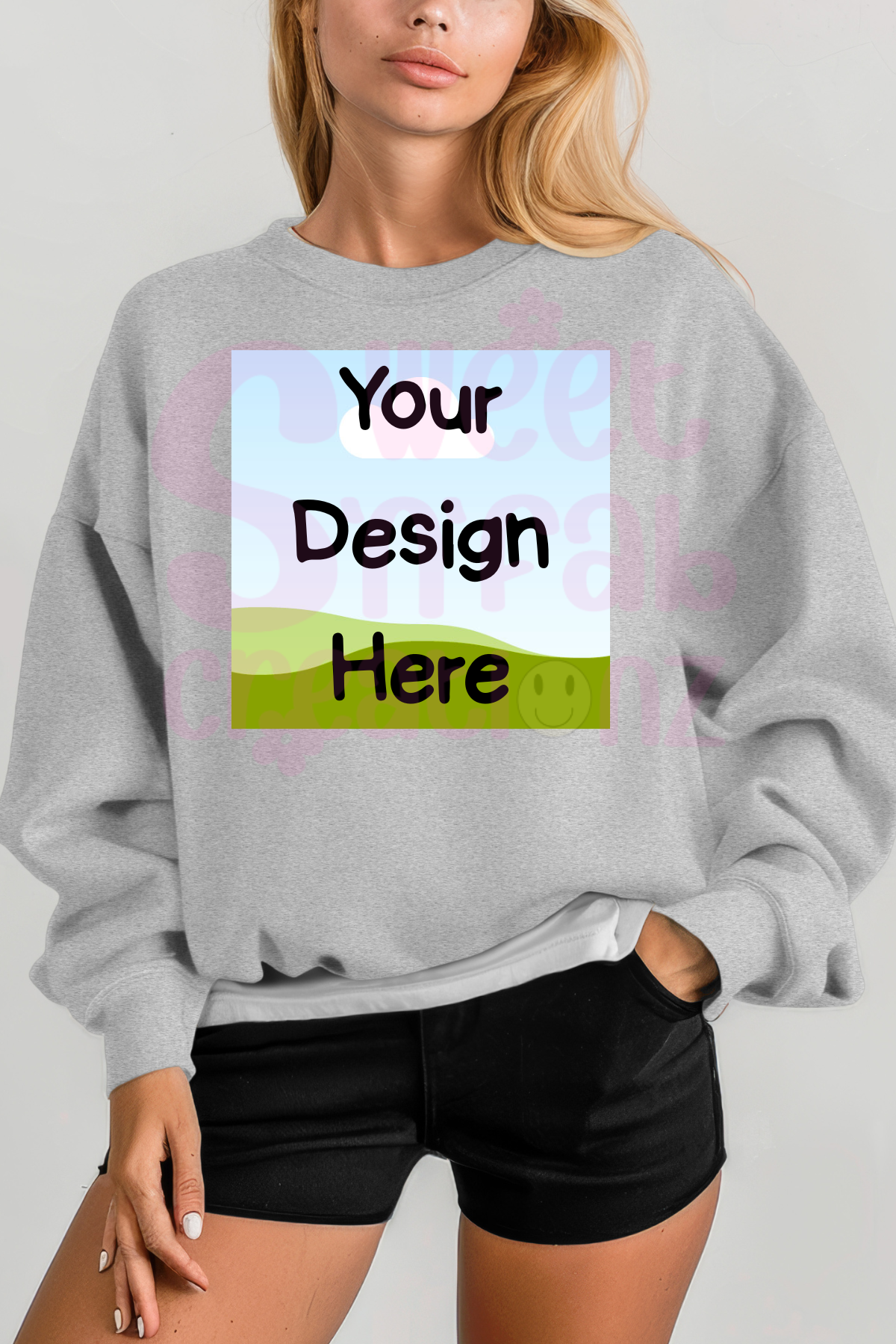 Custom DTF-Printed Crewneck — Upload Your Own Design